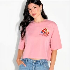 Modern Lux - Soft Pink Graphic Women's Crop Top
